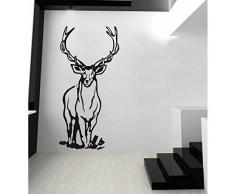 TATOUTEX Stickers Cerf - Noir, L 50cm x H 100cm