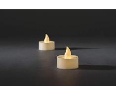 Konstsmide 1980-100 Bougie chauffe-plat Acrylique, Blanc