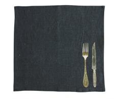 Daycollection COUVLISE76 Couverts Serviette de Table Linen Bleu Ombre 40 x 40 x 0,2 cm