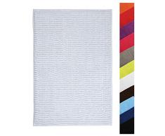 MSV Tapis de bain, blanc, Microfibre, 40 x 60