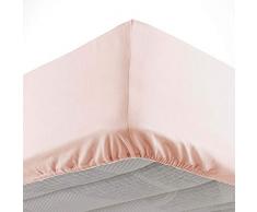 douceur dintérieur drap housse 2 personnes 140x190 cm lina nude