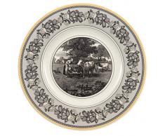 Villeroy & Boch Audun Ferme Assiette Ã dessert, 22 cm, Porcelaine Premium, Blanc/Gris/Jaune