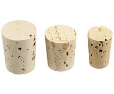 Rayher bouchon conique en un lot de 36  bouchon en liège naturel destiné à  la mise en bouteille des vins, des jus de fruit, des liqueurs  bouchon bouteille de 3 tailles différentes  beige