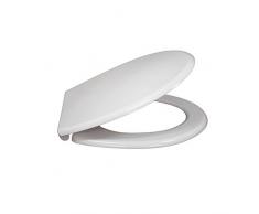 FRANDIS 191400 Abattant WC duroplast Double Frein de Chute Blanc, charniÃ¨re mÃ©tal 45,5 x 37,6 cm