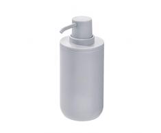 iDesign Distributeur Savon, Distributeur de savon rond en Plastique pour La Salle de Bain et La Cuisine, pousse Mousse Rechargeable pour 355 ml de Savon ou de Lotion, Gris