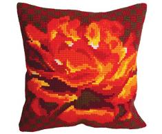 Collection DArt 5106 Rose Velours Kit de Coussin Gros Trous Coton Multicolore 50 x 45 x 0,1 cm