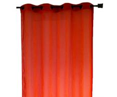 HomeMaison HM698854389 Panneau Fantaisie TissÃ©e Rayures CÃ¢lin Corail 140 x 240 cm