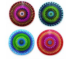 Kikkerland KKGC08-A Dessous de Verre Moiré Lot de 4 Pièces