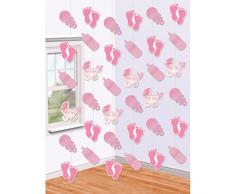 amscan International Rideau dÃ©coratif de 6 Cordes pour Chambre de bÃ©bÃ© Rose