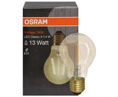Osram Vintage Edition 1906 Ampoule LED Ã Filament - Culot E27 - Forme Standard Or AmbrÃ©e - Blanc Chaud 2500K - 1,4W (Ãquivalent 13W)