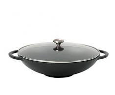 Chasseur Wok en fonte 37 cm Noir mat