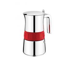 Pinti Monix Bra Machine à expresso italienne pour 10 tasses Elegance Rouge - Cafetière