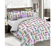 Italian Bed Linen Fantasy Parure de Couette, Microfibre, Multicolore, 1 Place