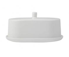 Maxwell & Williams Beurrier en cachemire avec couvercle en porcelaine fine Blanc 19,5 x 12 x 10,5 cm