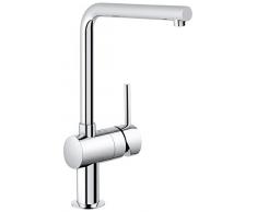 GROHE Robinet de Cuisine Minta Plage de Rotation de 0°/150°/360° Starlight Bec en L 31375000 (Import Allemagne)