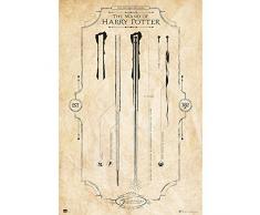 Erik® - Poster Harry Potter Baguette - Papier Glacé - 91x61cm