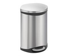EKO muschelförmiger poubelle acier inoxydable mat modèle rond 10 litres