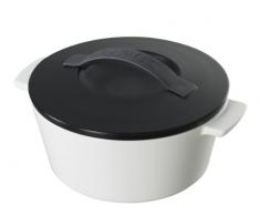 Revol 643867 Coffret Cocotte Rond avec Couvercle Porcelaine Noir Satine 10,7 cm
