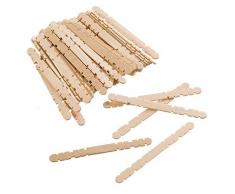 Efco Non traité Uni Bâtons pour insérer pour la Confection de poupée, Bois, Marron, 114 x 10 mm, Lot de 50