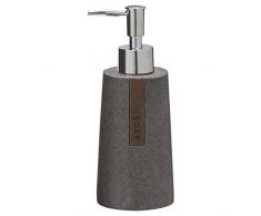 Sealskin 361870214 Pierra Accessoire de Salle de Bains Distributeur à Savon Polyrésine/Plastique, Gris, 7,3 x 7,4 x 18,5 cm
