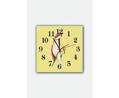 Bonamaison Horloge Murale en MDF, Multicolore, 30 x 30 cm
