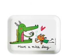 laroom 14123Â âÂ Plateau de Table Have A Nice Day, Couleur Blanc