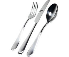 Alessi 5180s31 an Nuovo Milano Service Ã Couverts en Acier Inoxydable Brillant, 24 Couverts, 1 Set de Fourchettes Ã dessert et 1 Pelle Ã GÃ¢teau Assortie