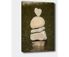 Bonamaison Peinture sur toile, multicolore, 70 x 100 cm - Conçu et fabriqué en Turquie