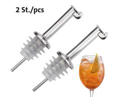 Westmark 45532280 Becs verseurs Standard 2 piÃ¨ces avec clapet de Fermeture en Silicone/INOX, Acier Inoxydable, Multicolore, 6,7 x 3,2 x 2,5 cm