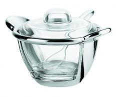 Guzzini, Coupelle Ã Fromage/Confiturier/Sucrier Avec Petite CuillÃ¨re, 16,5 x 12,5 x h10 cm