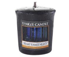 YANKEE CANDLE Date de Nuits Dété de rêve parfumée Bougie Votive, Plastique, Noir