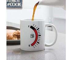 ootb 78/8207 Mug avec indicateur de tempÃ©rature, CÃ©ramique, Blanc/Noir, 10x8 cm