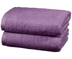 AmazonBasics Set de 2 serviettes serviettes de bain Ã sÃ©chage rapide - Lavande