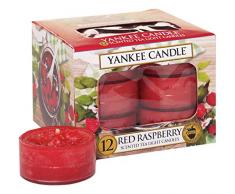 Yankee Candle Bougies Chauffe-Plat, Framboise rouge, Lot de 12