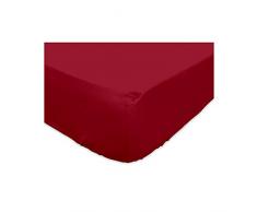 AtmosphÃ¨re - 614215 - Drap Housse Uni - 160 x 200 cm - Atmo Rouge