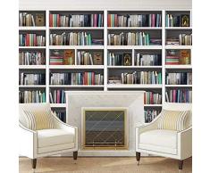 Walplus Autocollant Mural BibliothÃ¨que ÃtagÃ¨re Livres DÃ©coration Murale Murals Amovible Autocollant DÃ©calques Bureau DÃ©coration de Maison, Multicolore