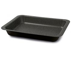 Guardini Blackstone, Plat Ã four 24 x 32 cm, acier avec revÃªtement anti-adhÃ©rent, couleur Â«Â black-stoneÂ Â»