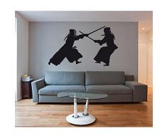 TATOUTEX Stickers Kendo - Noir, L 40cm x H 24cm