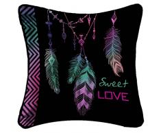 douceur dintérieur housse de coussin 40x40 cm polyester lucky plumes