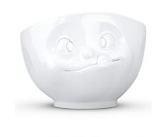 Fiftyeight Bol Blanc Brillant Motif Personnage Se lÃ©chant Les babines 500Â ML