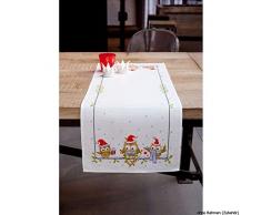 Kit chemin de table aida Drôles de chouettes