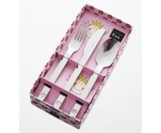 Point-Virgule KID-POR-011 Couverts Enfants Happy Face Lot de 3 Pièces Inox