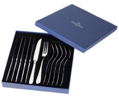 VilleroyÂ &Â Boch - Couverts Ã Steak Oscar, MÃ©nagÃ¨re en Acier Inoxydable de 12Â PiÃ¨ces JusquâÃ 6Â Personnes, Compatible Lave-Vaisselle, 28,5Â XÂ 20Â XÂ 5Â cm
