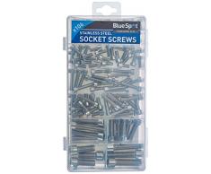 Blue Spot 40552 Assortiment de vis en Douilles en acier inoxydable - Argent (106-piece)