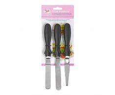 Tala Spatule de, en Acier Inoxydable, Noir, Lot de 3