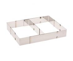 Westmark 31322260 Cadre à gâteau/Pizza avec Séparateur Acier Inoxydable Argent 27,5 x 18,5 x 5 cm