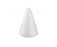 Decora en polystyrène en Forme de cône Sucette gâteau pour décoration, Blanc cassé, Polystyrène, Ecru, 7 x 12.5 cm