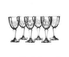 Crystelle aljulia 4099Â Verre Ã vin, Verre, 300Â ML, 9Â x 9Â x 19Â cm, 6Â unitÃ©s