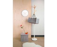 Karlsson KA4384 Horloge Murale Mr. White Station, Métal Poli, Blanc, 6 x 37,5 x 37,5 cm