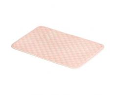 AmazonBasics Tapis de bain en mousse Ã mÃ©moire de forme et texture striÃ©e, Rose, 50 x 80 cm